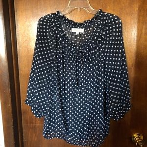 3/4 sleeve sheer top